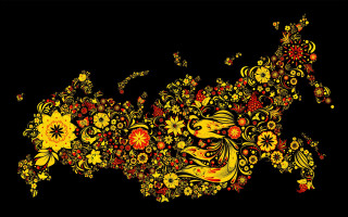 Colorful horse flower butterfly mosaic - back side free wallpaper