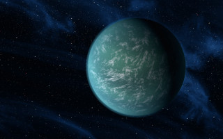 Blue planet clouds stars space - a blue planet free wallpaper