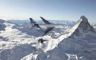 Plane mountain jet fighter scenery - allan linder free wallpaper