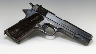 Gun black handle white surface - 30mm free wallpaper