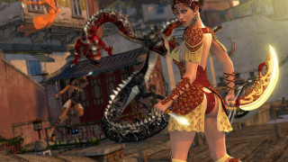Woman dragon building fire hydrant - a woman in a costume free wallpaper for desktop