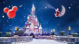 Castle santa balloons magic night 2 - a santa clause free wallpaper