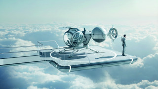 Floating man clouds afrofuturism ambient - cloud below free wallpaper