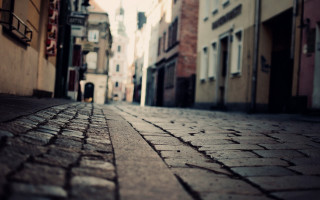 City street person tiltshift shallowblur - a street in a city free wallpaper