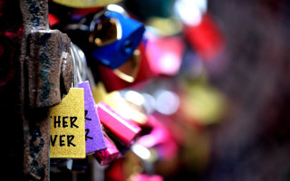 Locks wall her yellow tag - david park free wallpaper