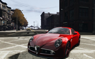 Red sports car driving street 5 - in gta v free wallpaper