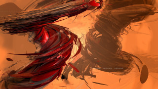 Woman long hair red dress 7 - a red heart free wallpaper