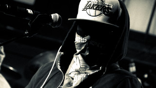 Man hat hoodie singing microphone - neoism free wallpaper