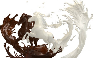 White horse brown horse liquid - a white horse free wallpaper