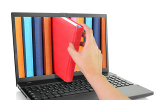 Person holding notebook laptop colorful - graphic novel free wallpaper