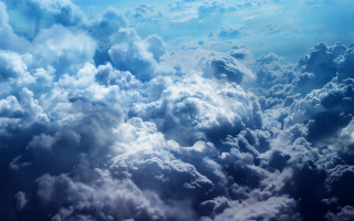 Clouds beach mountain sky ocean - a plane window free wallpaper