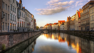 River city bridge skyline twilight - adriaen isenbrant free wallpaper