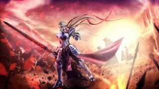 Woman purple sword fire field - dark soul free wallpaper