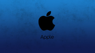 Blue apple logo android sky - international typographic style free wallpaper for desktop