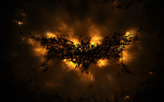 Bats flying night light rayonism - the top free wallpaper