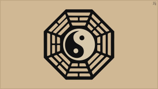 Yin yang symbol tan background - dai xi free wallpaper