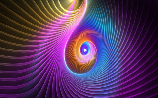 Psychedelic spiral airbrush eye fireworks - a white center free wallpaper