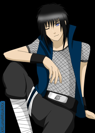 Man sitting ground hand hip - an anime drawing free wallpaper
