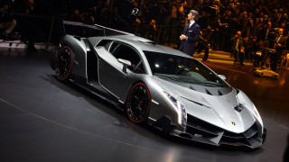 Man silver sports car stage - the stand behind free wallpaper