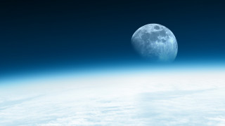 Moon earth clouds sky ocean - cloud below free wallpaper