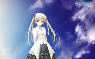 Anime girl white dress sky - a white dress free wallpaper