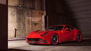 Red sports car garage wall - bernardo cavallino free wallpaper