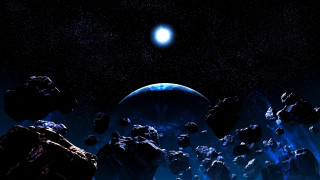 Rocks space blue light earth - blue light free wallpaper