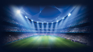 Stadium greenfield blueSky lights soccer - a green field free wallpaper