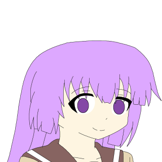 Cartoon girl purple hair big - an anime drawing free wallpaper