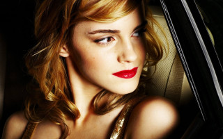 Woman redlipstick car serious emmawatson - eleanor best free wallpaper