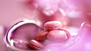 Pink macaroons silver bowl pink - a pink flower free wallpaper