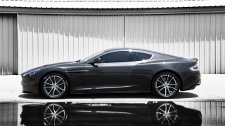 Black sports car building large - a large window free wallpaper