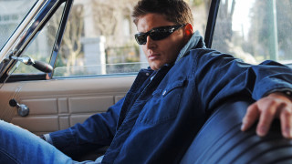 Serious man in car dean - fine art free wallpaper