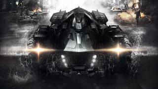 Batmobile cityscape fire explosion starry - a fire free wallpaper