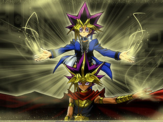Anime characters light effect red - symmetry!! free wallpaper