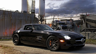 Black sports car fence truck - the fence free wallpaper