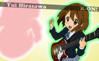 Girl guitar pink background yui - a guitar free wallpaper