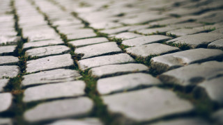 Stone pavement grass stop sign 2 - dionisiu free wallpaper