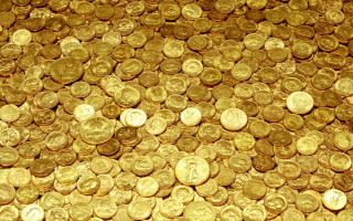 Gold coins flower orange honey - cornelia parker free wallpaper