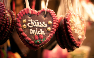 Heart cookie candle background romanticism - a string free wallpaper