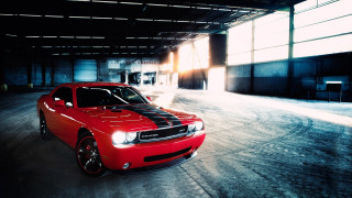 Red car garage black stripe - a black stripe free wallpaper