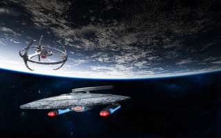 Spacecraft star trek planet matte - a space ship free wallpaper