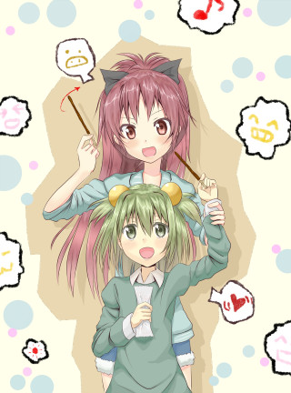 Pinkhair greeneyes cat ears cat - green eye free wallpaper