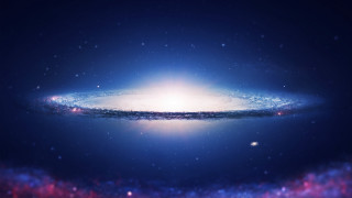 Cosmic aurora moonlight fireworks planet - galaxy free wallpaper