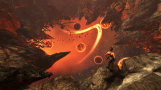 Man cliff space planets stars - afrofuturism free wallpaper
