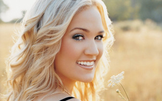 Blonde woman black dress flower 3 - caroline lucy scott free wallpaper
