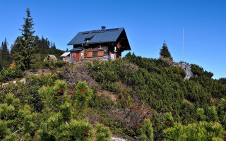 House hill solar panel radio - solarpunk free wallpaper
