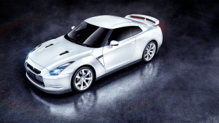 White sports car studio black 3 - a white floor free wallpaper