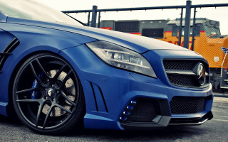 Blue car fence truck 3d - a blue car free wallpaper