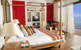 Bedroom redwall balcony lycoart digital - a balcony free wallpaper